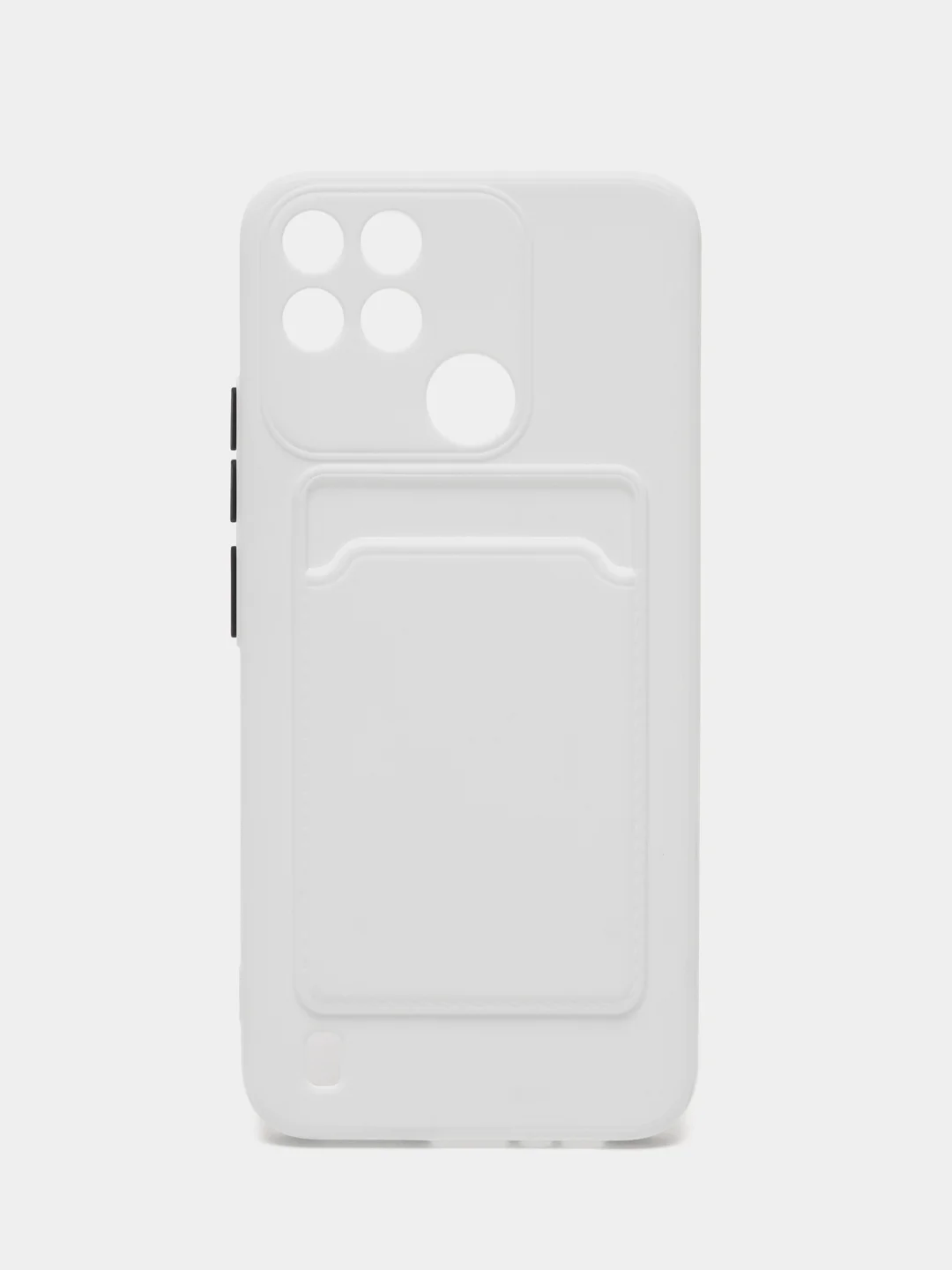 Белый чехол Realme C21Y Realme C25Y Реалми С21у С25у с карманом для карт, прозрачный