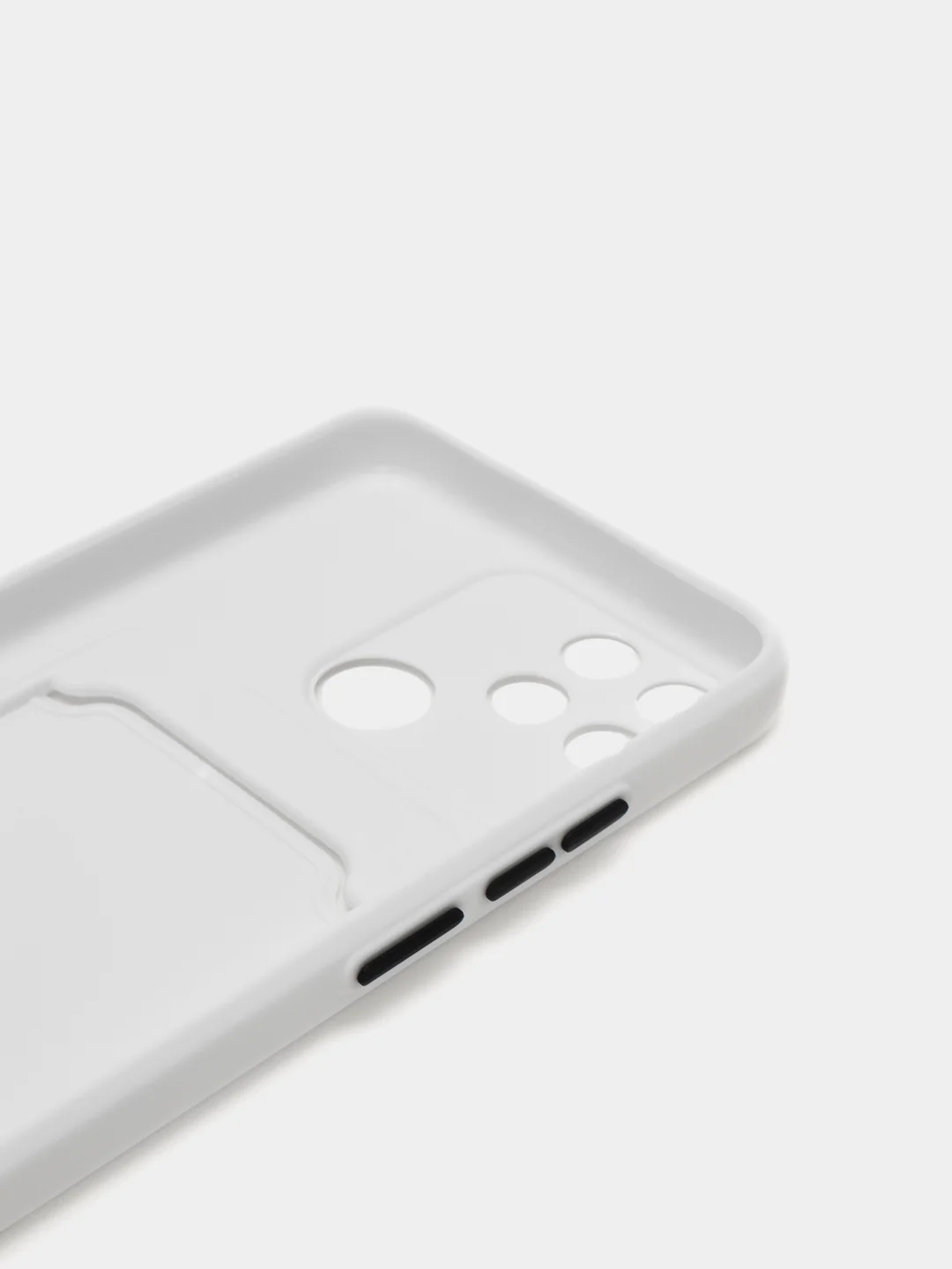 Белый чехол Realme C21Y Realme C25Y Реалми С21у С25у с карманом для карт, прозрачный