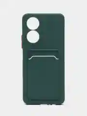 Тёмно-зелёный чехол для Honor X7, Хонор Х7, силиконовый