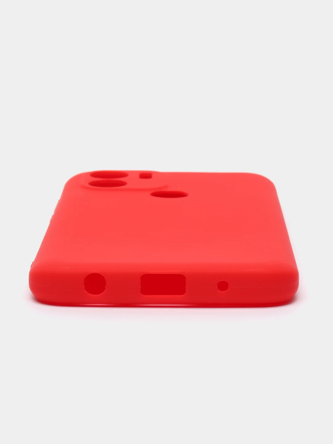 Алый чехол для Xiaomi Redmi A1+ / Xiaomi Redmi A1 Plus силиконовый, матовый, с защитой камеры