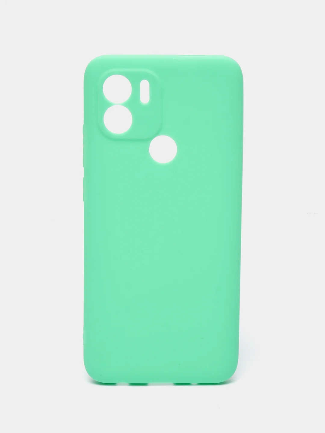 Бирюзовый чехол для Xiaomi Redmi A1+ / Xiaomi Redmi A1 Plus силиконовый, матовый, с защитой камеры