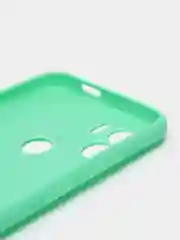 Бирюзовый чехол для Xiaomi Redmi A1+ / Xiaomi Redmi A1 Plus силиконовый, матовый, с защитой камеры