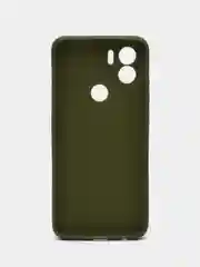 Зелёный хаки чехол для Xiaomi Redmi A1+ / Xiaomi Redmi A1 Plus силиконовый, матовый, с защитой камеры