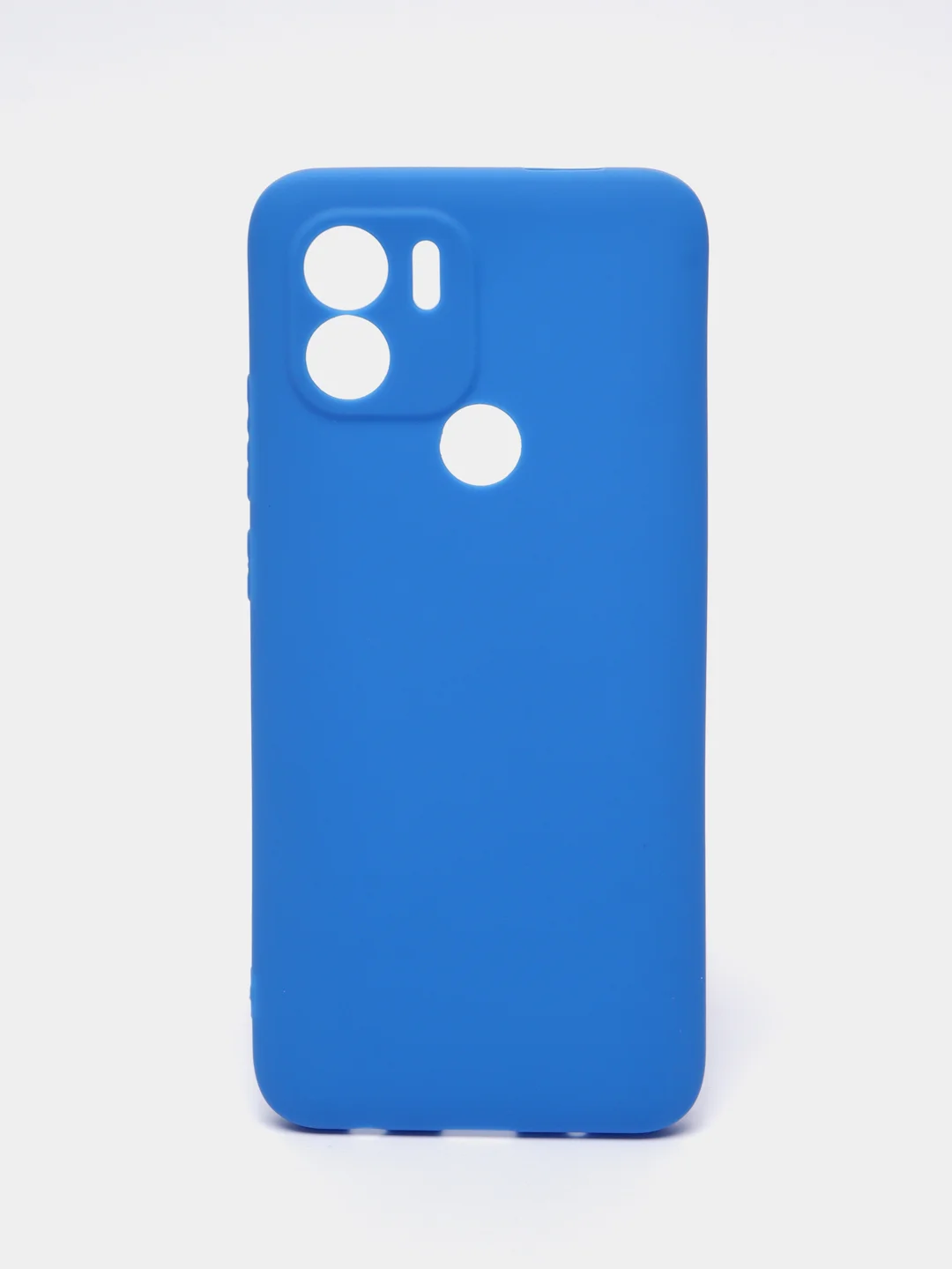 Синий чехол для Xiaomi Redmi A1+ / Xiaomi Redmi A1 Plus силиконовый, матовый, с защитой камеры