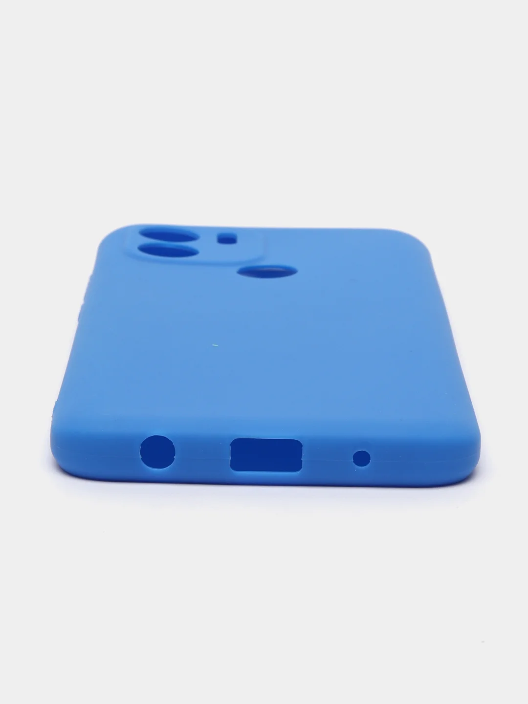 Синий чехол для Xiaomi Redmi A1+ / Xiaomi Redmi A1 Plus силиконовый, матовый, с защитой камеры