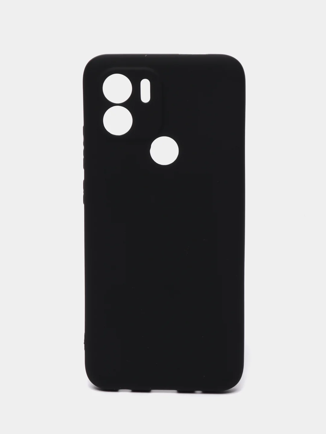 Черный чехол для Xiaomi Redmi A1+ / Xiaomi Redmi A1 Plus силиконовый, матовый, с защитой камеры