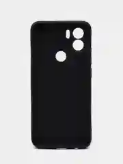 Черный чехол для Xiaomi Redmi A1+ / Xiaomi Redmi A1 Plus силиконовый, матовый, с защитой камеры