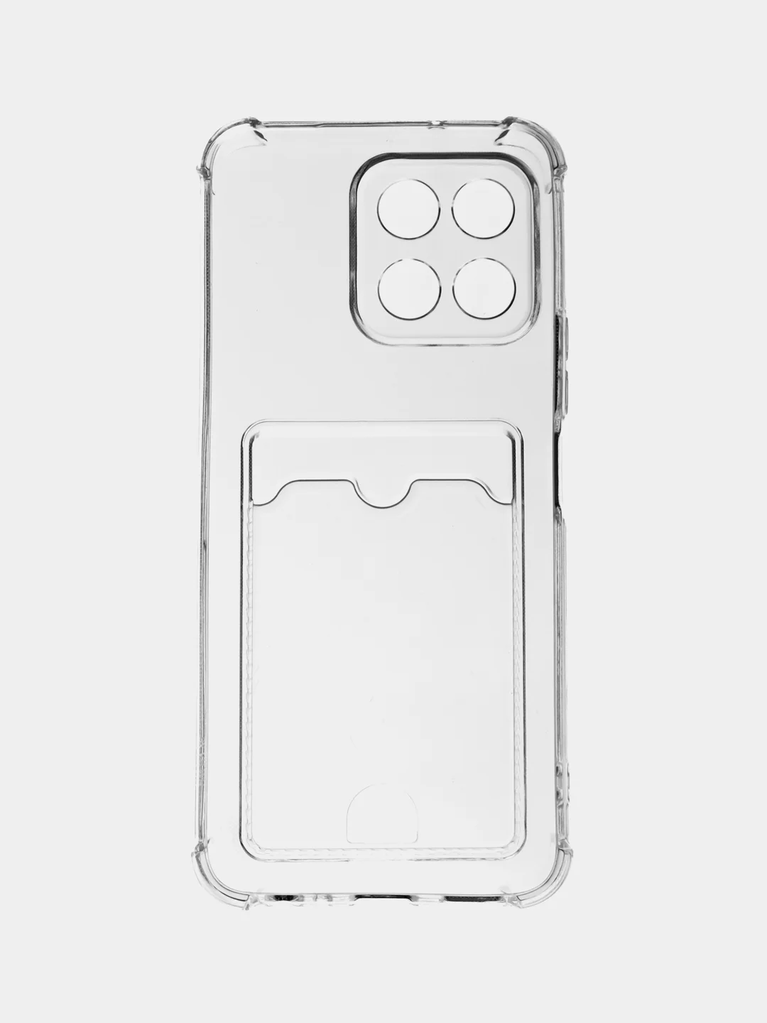 Прозрачный чехол Honor X6, Honor X8 5G VNE-N41 (Хонор Х6, Х8), с карманом для карт, прозрачный