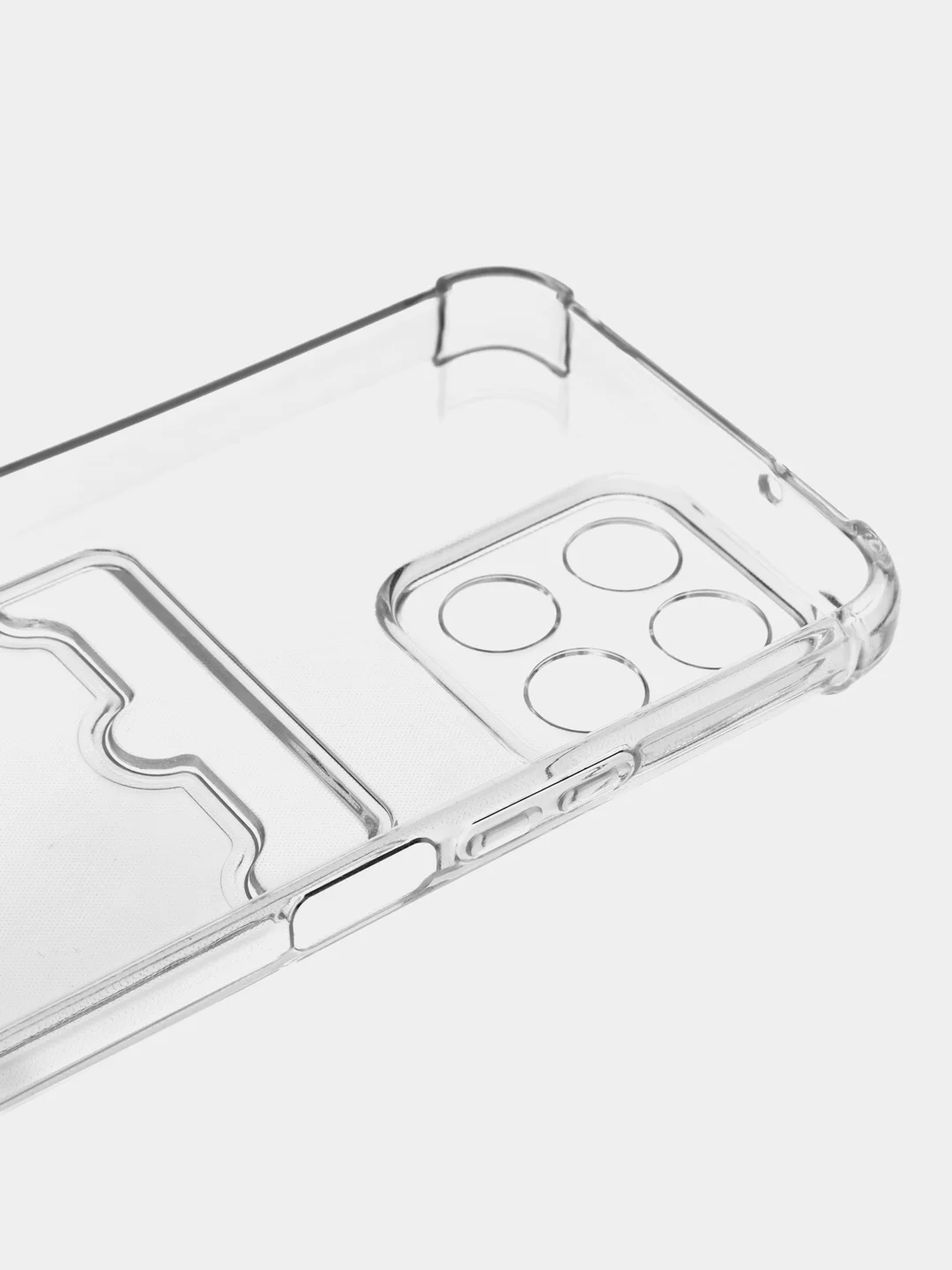 Прозрачный чехол Honor X6, Honor X8 5G VNE-N41 (Хонор Х6, Х8), с карманом для карт, прозрачный