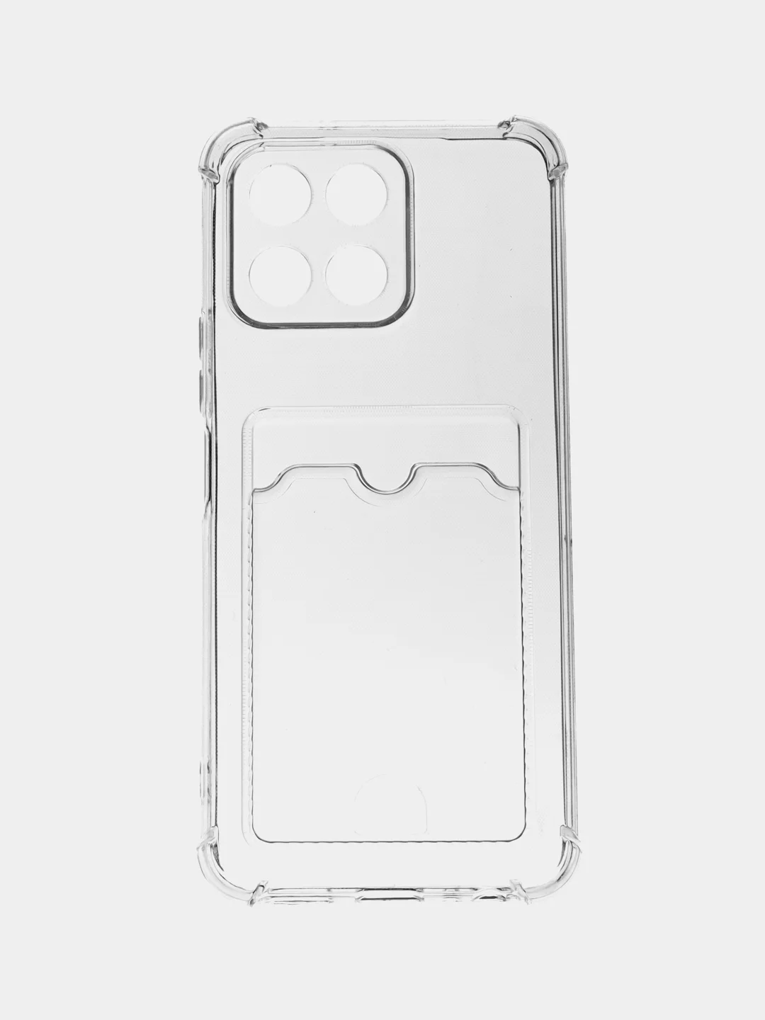 Прозрачный чехол Honor X6, Honor X8 5G VNE-N41 (Хонор Х6, Х8), с карманом для карт, прозрачный