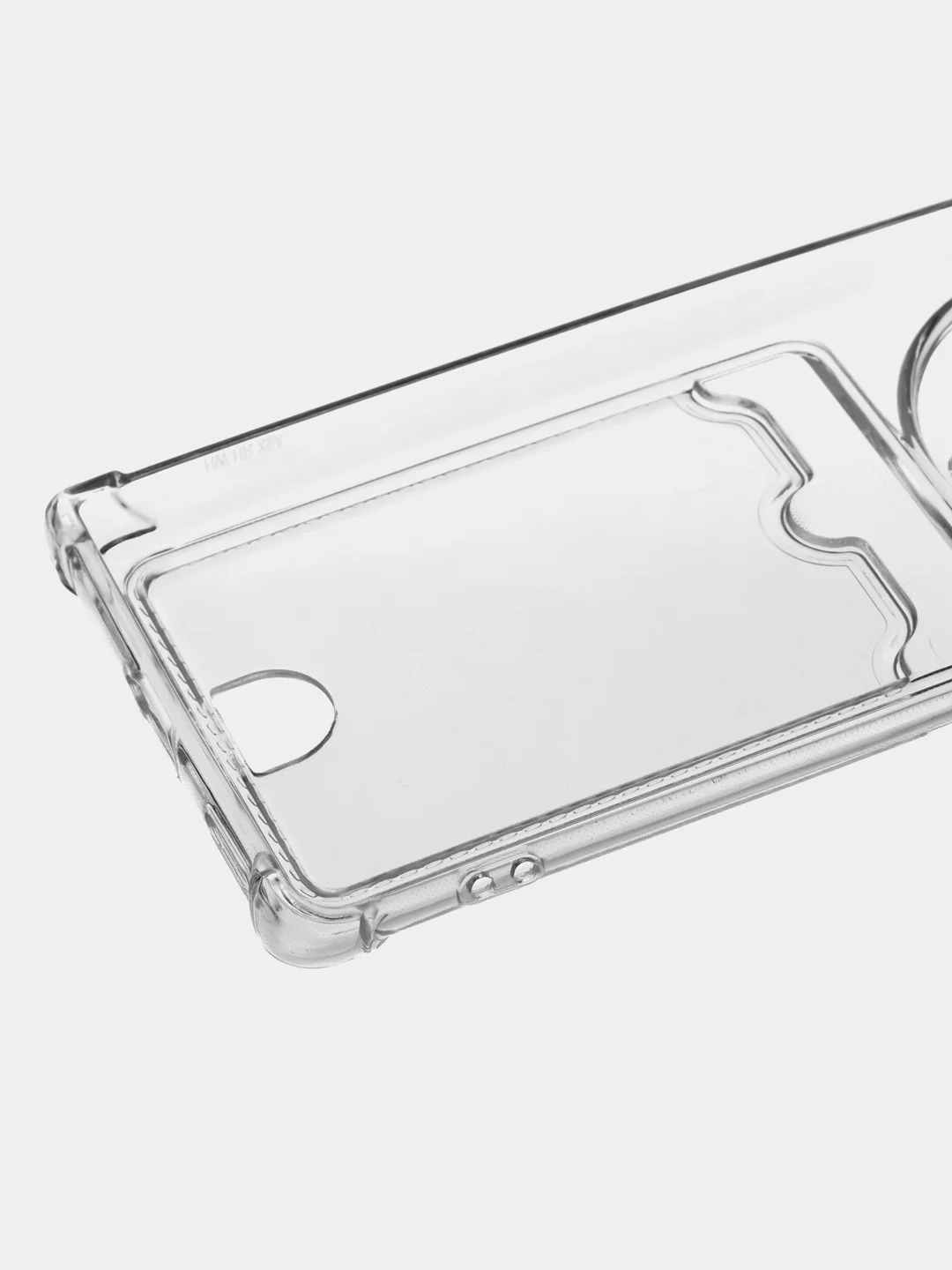 Прозрачный силиконовый чехол для HONOR X9A (Хонор Х9А), с карманом для карт, прозрачный