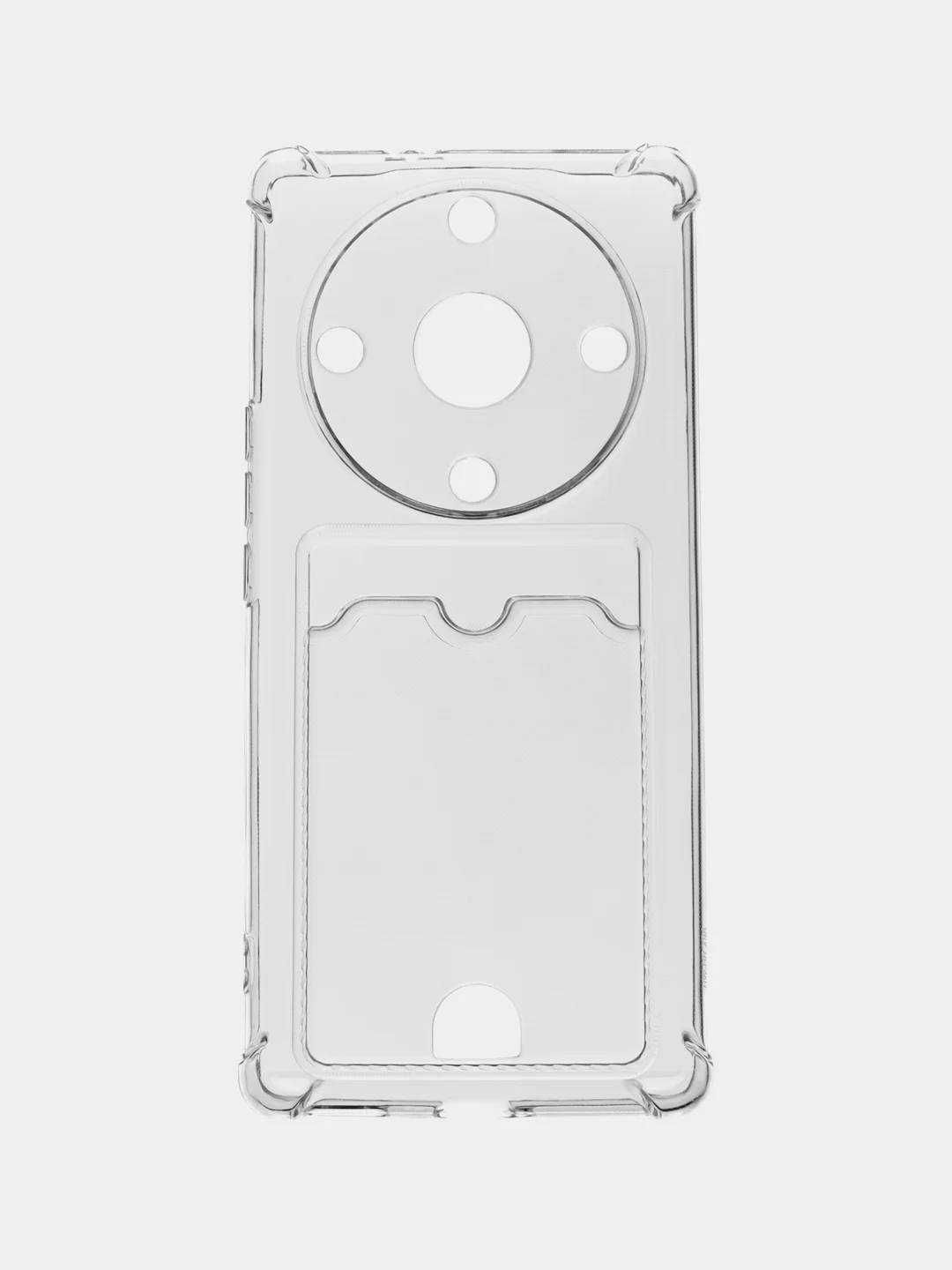 Прозрачный силиконовый чехол для HONOR X9A (Хонор Х9А), с карманом для карт, прозрачный