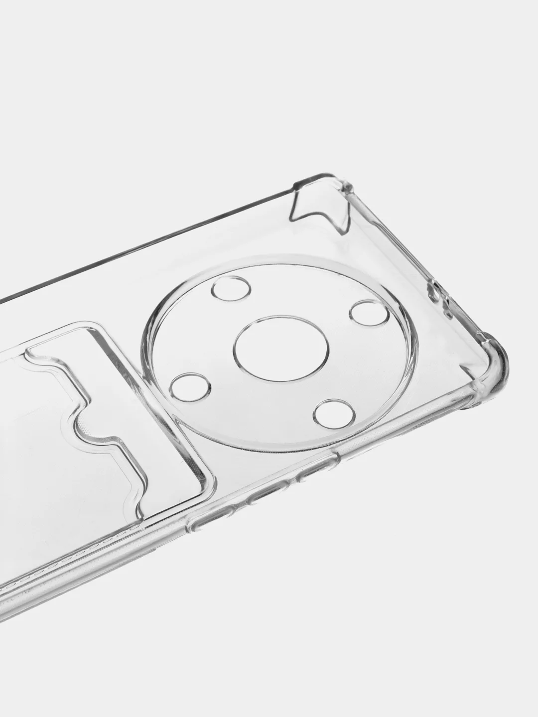 Прозрачный силиконовый чехол для HONOR X9A (Хонор Х9А), с карманом для карт, прозрачный