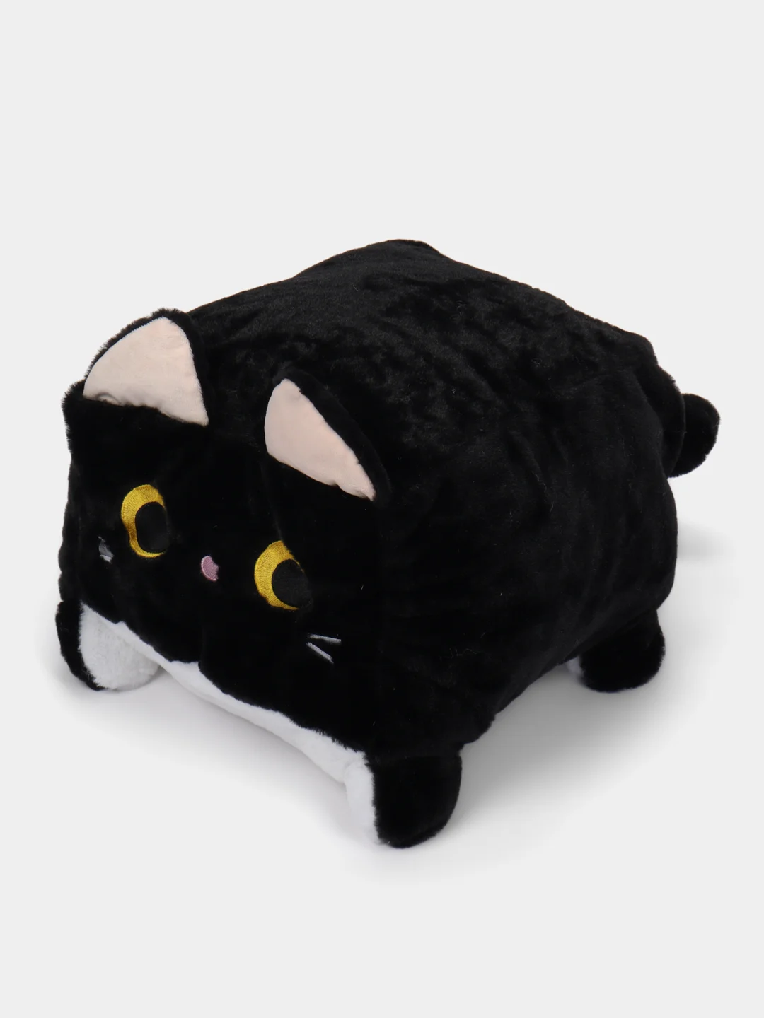 Черный мягкая игрушка "Котик-подушка"