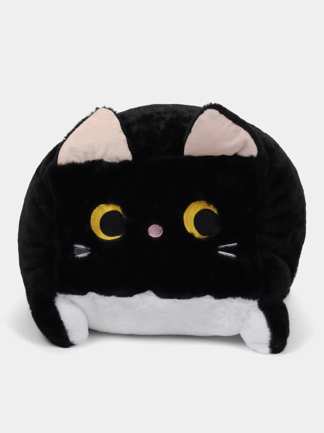 Черный мягкая игрушка "Котик-подушка"