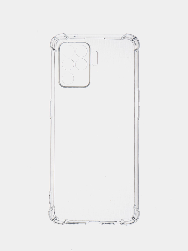 Чехол Oppo Reno 5 lite / Oppo F19 Pro / Oppo A94, прозрачный, силиконовый, противоударный