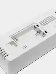 Белый часы настольные электронные LED с зеркальным экраном / будильник / термометр