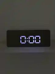 Синий часы настольные электронные LED с зеркальным экраном / будильник / термометр