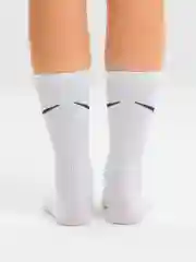 Носки женские найк, хлопок, белые, с принтом