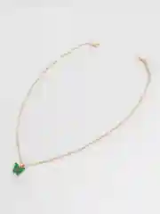 Зеленый подвеска-цепочка на шею с кулоном "Бабочка"/ Колье/ Ожерелье