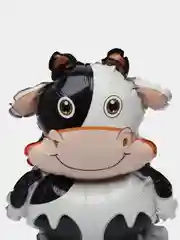 Белый воздушный шар Лев, Панда, Дракон, Слоник, Корова, Коала на подставке