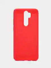 Красный чехол Xiaomi Redmi Note 8 Pro со вставками под карбон
