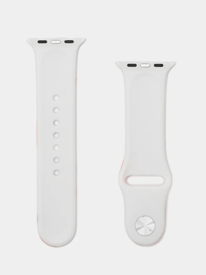 Слоновая кость ремешок силиконовый с рисунком для Apple Watch