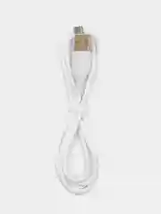 Белый usb кабель зарядный, 1.0м, DENMEN D06 2.4A, TypeC/MicroUSB/Lightning для Android и iPhone
