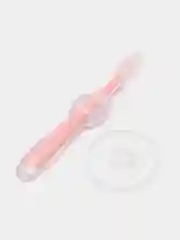 Розовый силиконовая зубная щетка, детская, с ограничителем