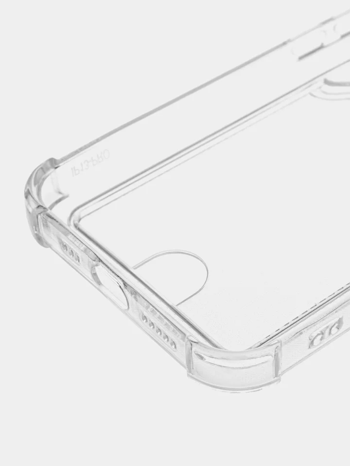 Чехол с карманом для карт iPhone 11/XR/12/13/XS/6s/7/8/SE/Pro/Max/Plus/mini, силиконовый