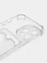 Чехол с карманом для карт iPhone 11/XR/12/13/XS/6s/7/8/SE/Pro/Max/Plus/mini, силиконовый