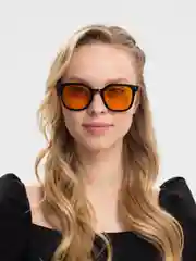Оранжевый солнечные очки, женские