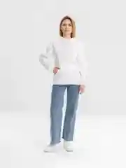 Белый худи женское утепленное с начесом, унисекс