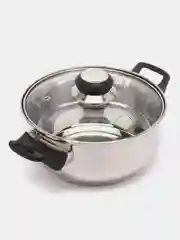 Кастрюля из нержавеющей стали со стеклянной крышкой