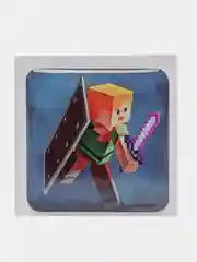 Бирюзовый 3d-стикеры, наклейки на телефон Minecraft (Майнкрафт), Маша и Медведь