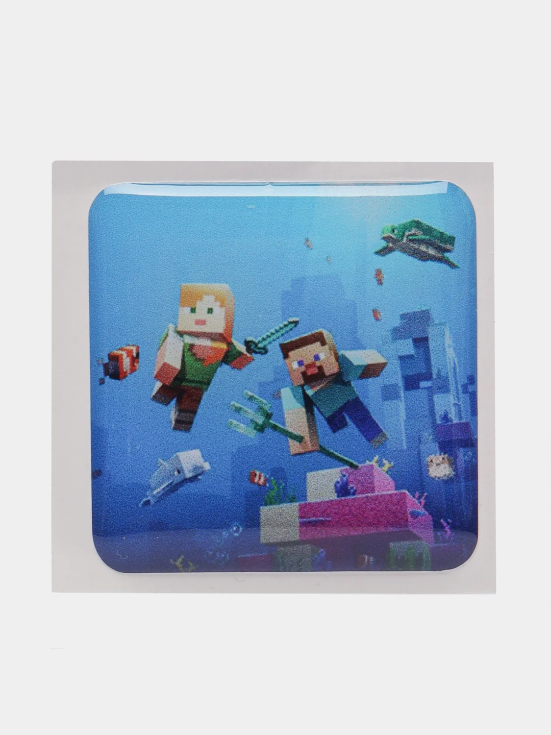 Зелёный хаки 3d-стикеры, наклейки на телефон Minecraft (Майнкрафт), Маша и Медведь