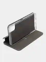 Серебряный чехол-книжка для Tecno Camon 19 Neo Техно Камон 19 Нео