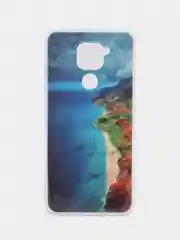 Лазурный чехол Xiaomi Redmi Note 11 4G , Note 8 Pro , Note 9 силиконовый с рисунком