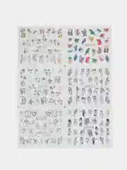 Серый наклейки на ногти, слайдер, 12 х 16 см