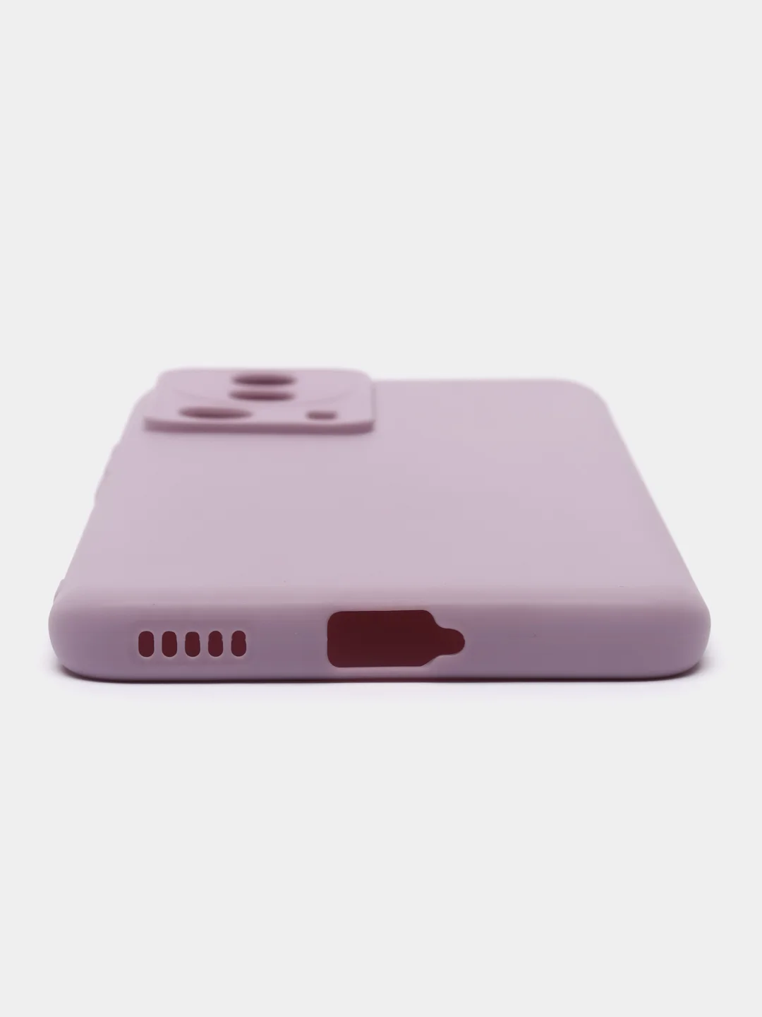 Фиолетовый чехол BROSCORP для Xiaomi 13 Lite матовый, силиконовый тонкий, бортик вокруг камер