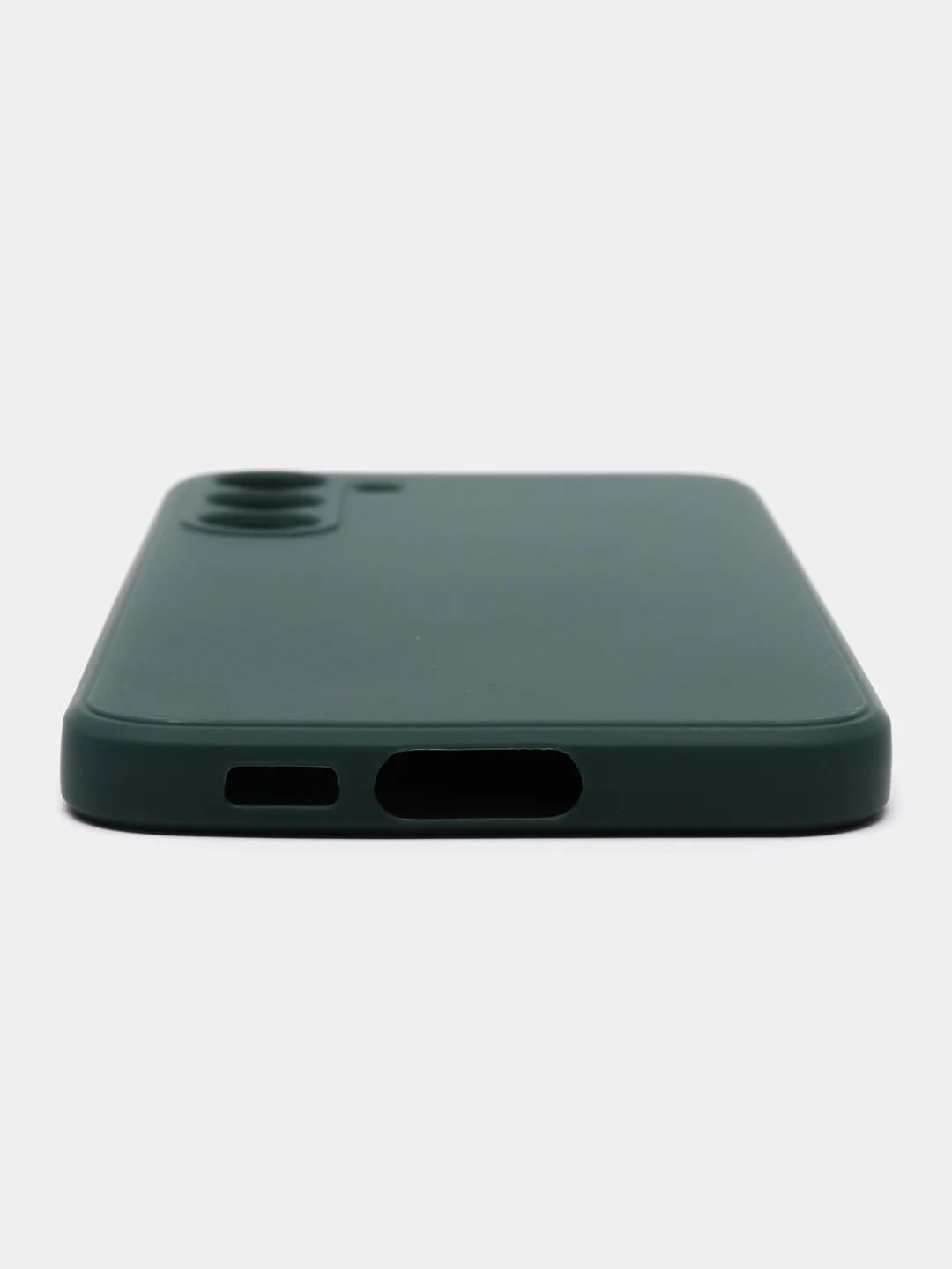 Тёмно-зелёный чехол для Samsung Galaxy S23+, S23 Plus силиконовый ROSCO матовый c бортиком защитой камер