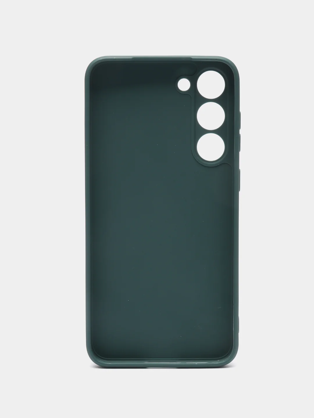 Тёмно-зелёный чехол для Samsung Galaxy S23+, S23 Plus силиконовый ROSCO матовый c бортиком защитой камер