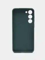 Тёмно-зелёный чехол для Samsung Galaxy S23+, S23 Plus силиконовый ROSCO матовый c бортиком защитой камер