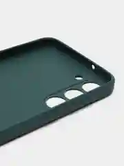 Тёмно-зелёный чехол для Samsung Galaxy S23+, S23 Plus силиконовый ROSCO матовый c бортиком защитой камер