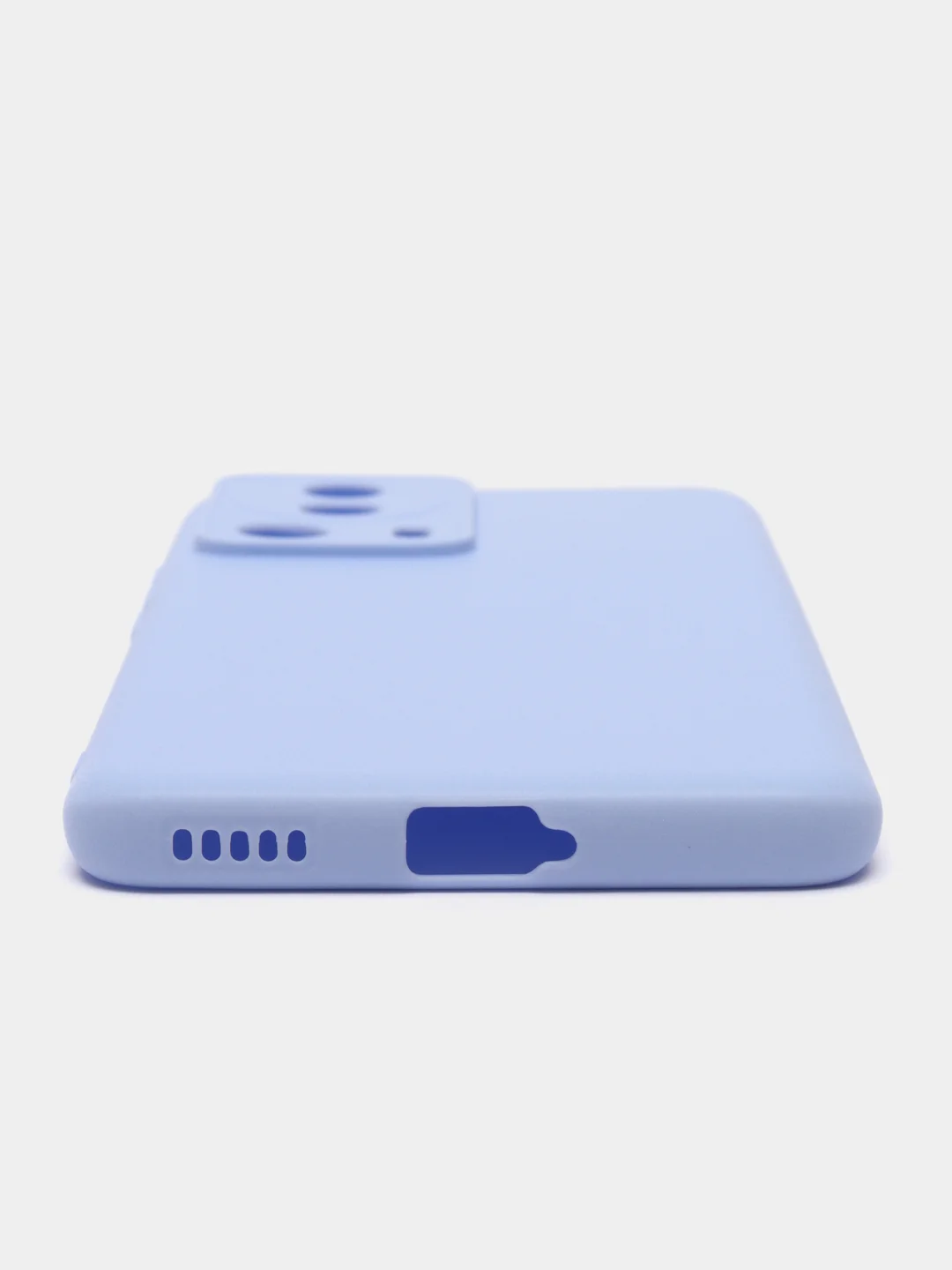 Светло-синий чехол BROSCORP для Xiaomi 13 Lite матовый, силиконовый тонкий, бортик вокруг камер