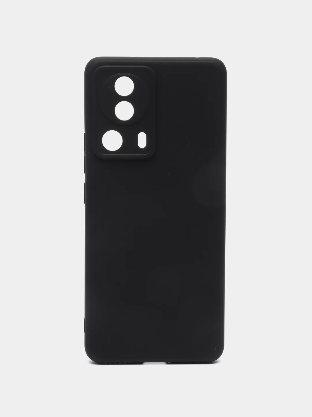 Черный чехол BROSCORP для Xiaomi 13 Lite матовый, силиконовый тонкий, бортик вокруг камер