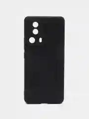 Черный чехол BROSCORP для Xiaomi 13 Lite матовый, силиконовый тонкий, бортик вокруг камер