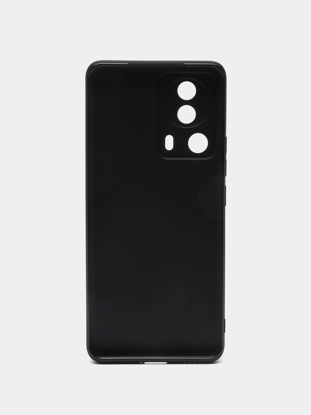 Черный чехол BROSCORP для Xiaomi 13 Lite матовый, силиконовый тонкий, бортик вокруг камер