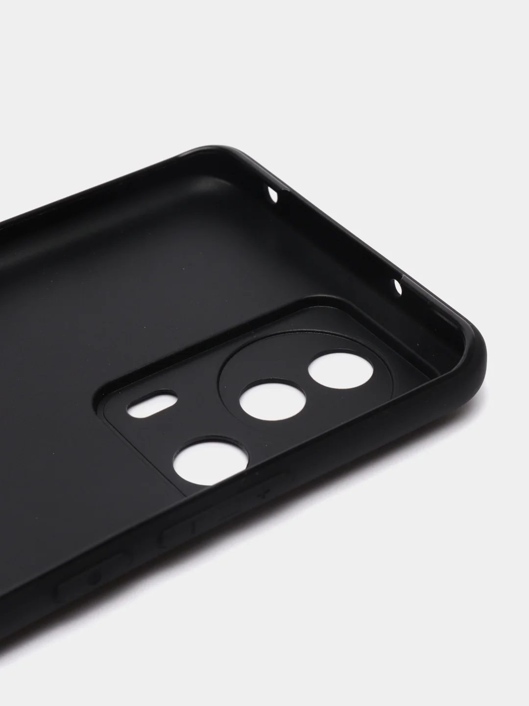 Черный чехол BROSCORP для Xiaomi 13 Lite матовый, силиконовый тонкий, бортик вокруг камер