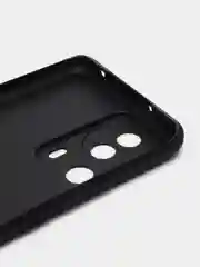 Черный чехол BROSCORP для Xiaomi 13 Lite матовый, силиконовый тонкий, бортик вокруг камер